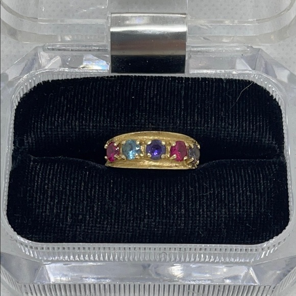 Unlisted Jewelry - 14K Gold Mother’s Ring w/ Synthetic Birth Stones